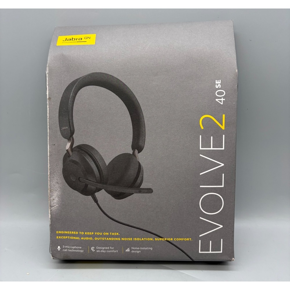 Jabra Evolve2 40 SE WIRED UC Stereo Headset USB-A - Sealed